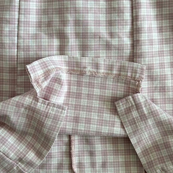Dry Goods Originality NWOT Strappy Pink & Creme Plaid Dress (S) - Picture 7 of 10